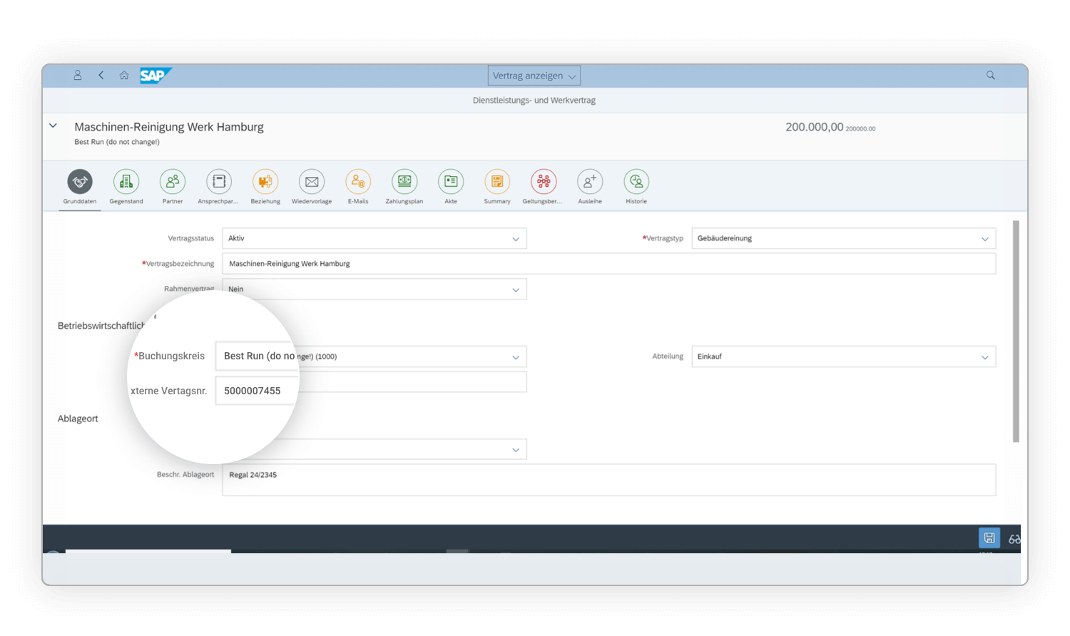 Aus dem Vertrag innerhalb des Vertragsmanagements mal eben eine zugehörige Rechnung öffnen – Kein Problem mit EASY Contract Management for SAP Solutions.